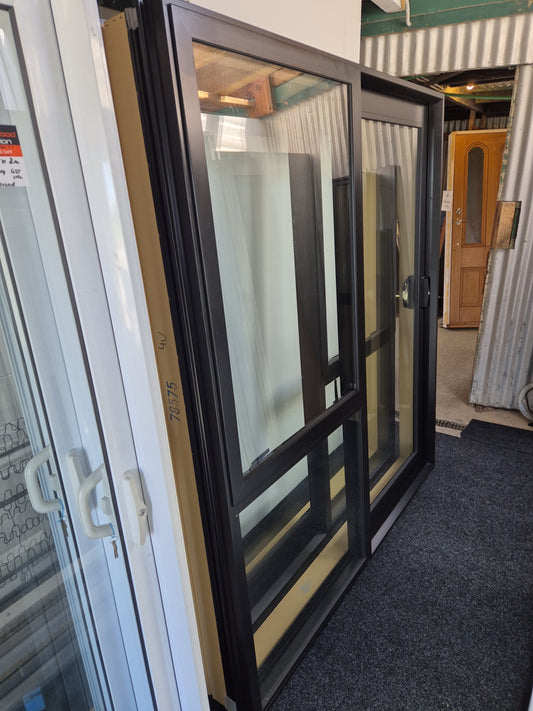 NEW Double Glazed Black Ranchslider with window 2H x 1.8W #2197 R-L