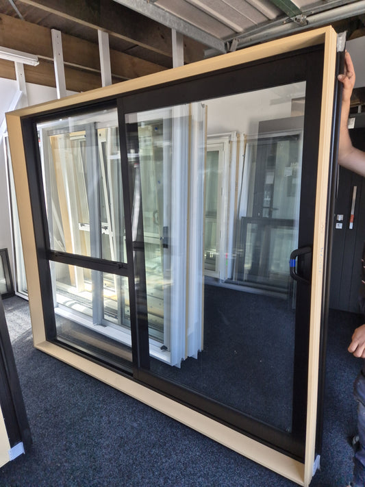 NEW Black Double Glazed Ranchslider 2 H x 2.4 W High wind Zone #2199