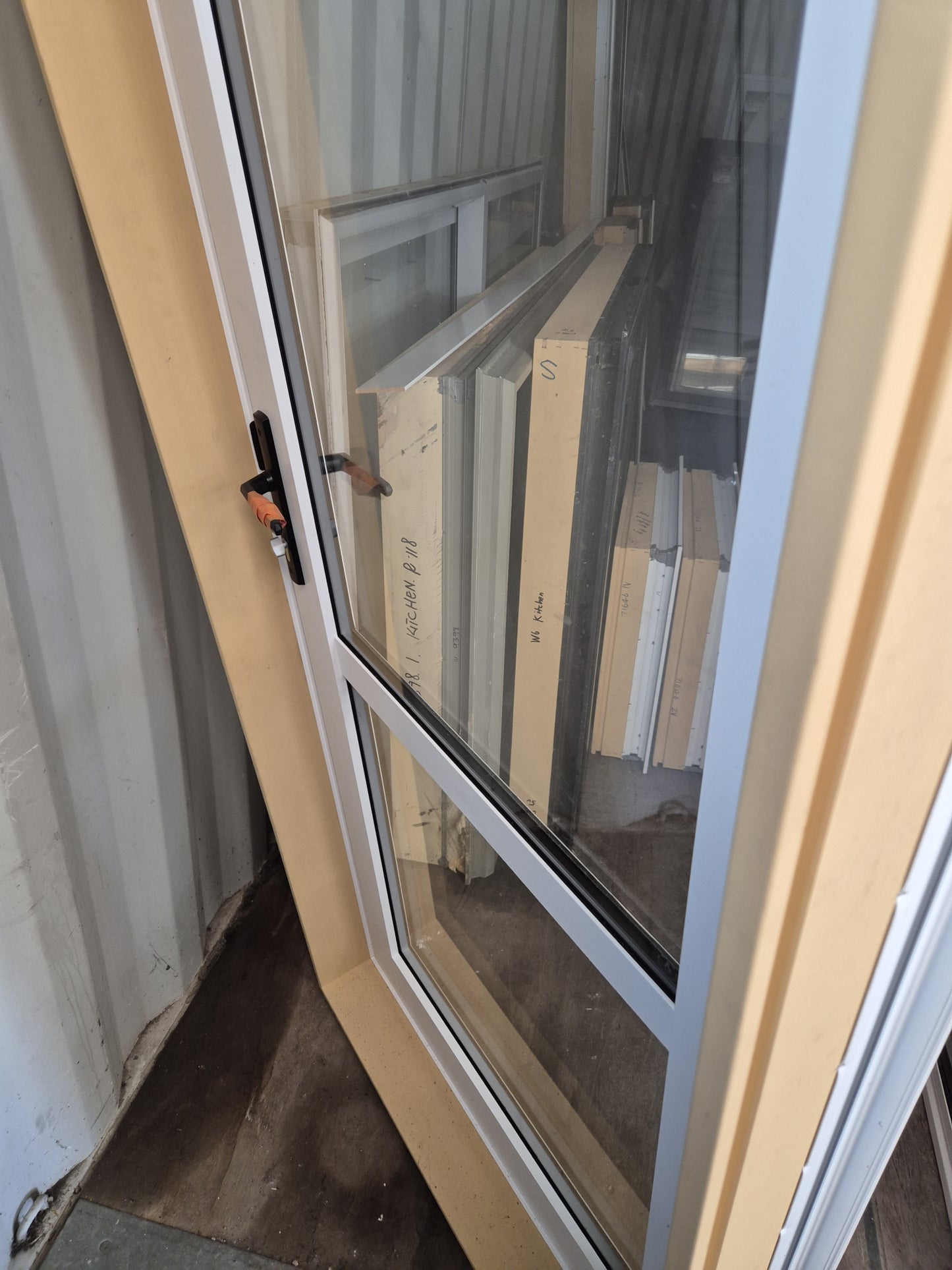 NEW, White Double Glazed Door 2m H x 860 W Opens inwards
