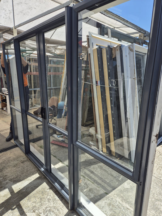 Biparting Sliding door with window 2020 H x 2860 W #2033