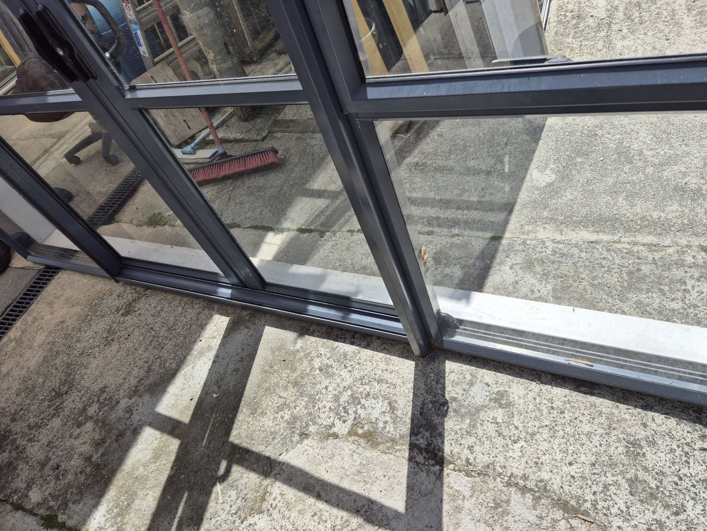 Biparting Sliding door with window 2020 H x 2860 W #2033