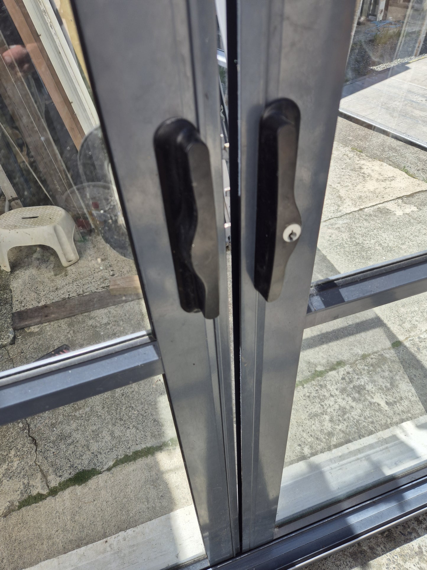 Biparting Sliding door with window 2020 H x 2860 W #2033