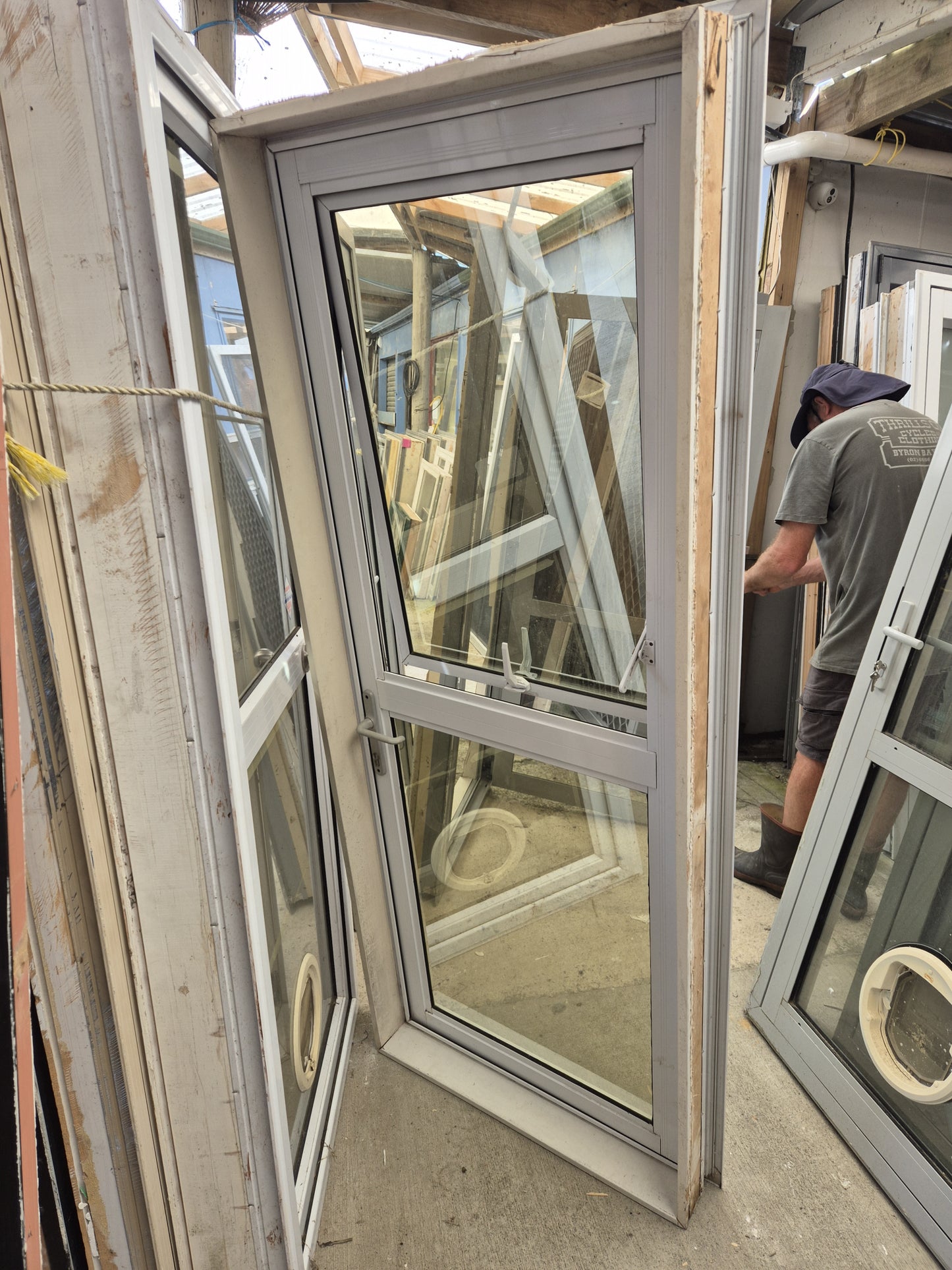 White P.A Door with an opening window 2 H x 810 W #2035