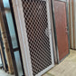 Solid Wood Entrance door with security grille 2050 H x 930 W #2038