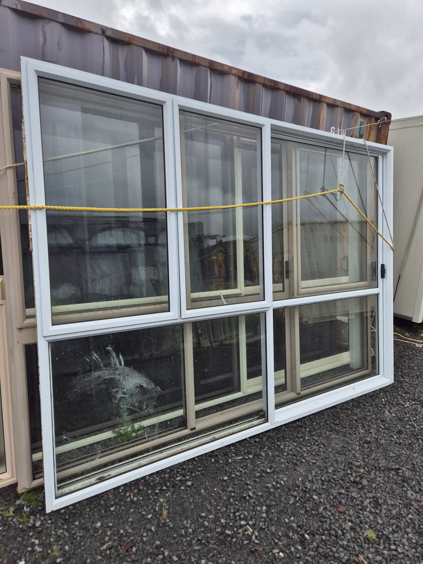 White Ranchslider with opening windows 2 H x 2.8 W #2041