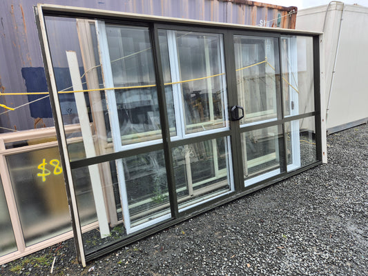 Karaka Green Bi- parting Sliding door Average Cond #2042