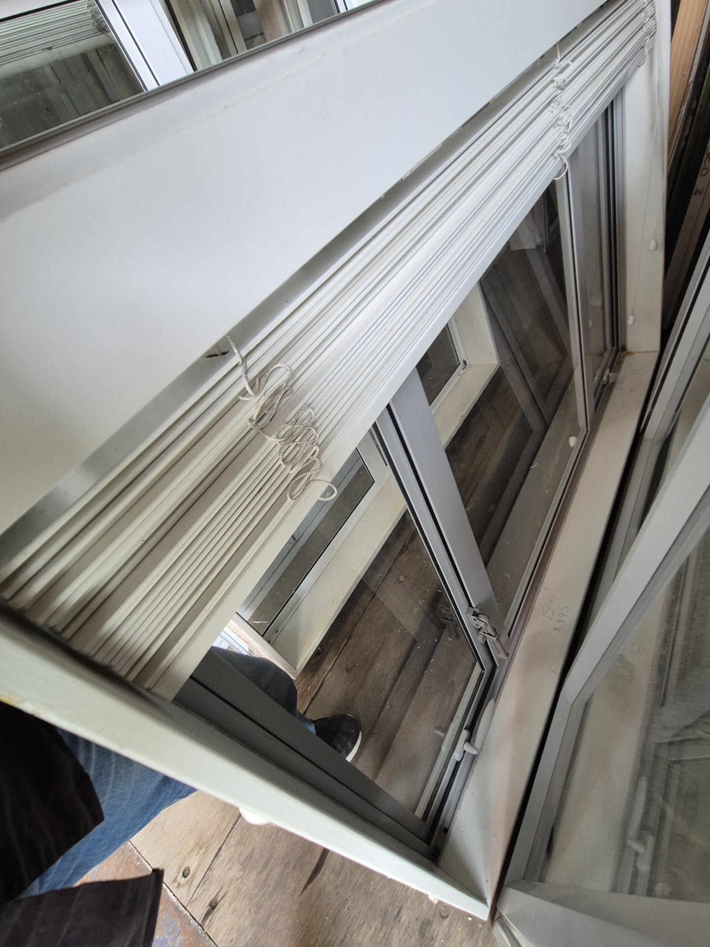 Aluminium window 1m H x 1.5 W double opening #2076