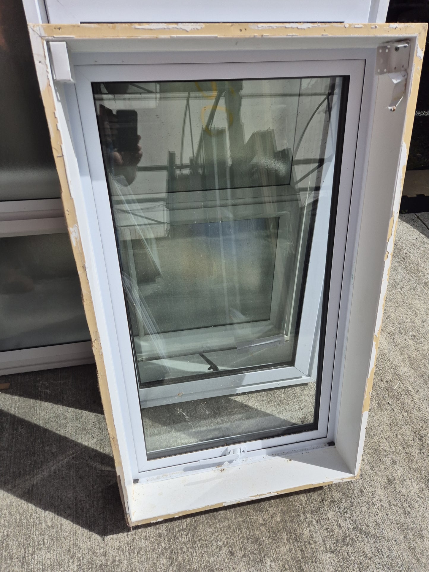 White, Double glazed Aluminium Window 1m H x .6 W #2081