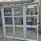 White Aluminium SG French doors 2m H x 2.1 W #2085