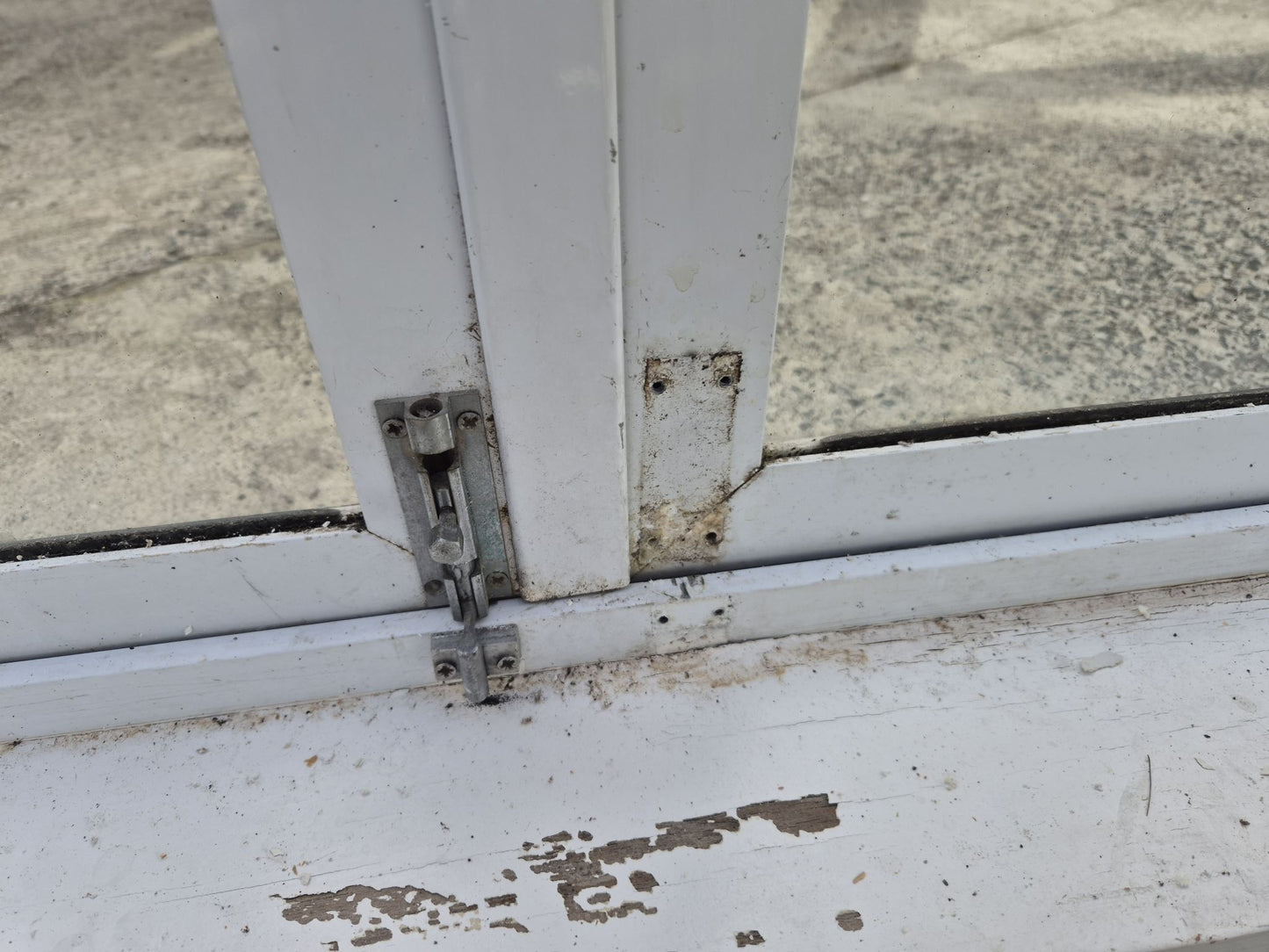 White Aluminium SG French doors 2m H x 2.1 W #2085