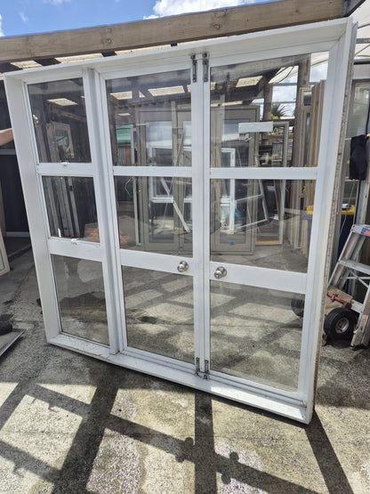 White French door with opening windows 2m H x 2050 W #2086