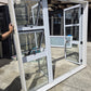 White Double Glazed French Doors with opening windows 2m H x 2.110W #2087