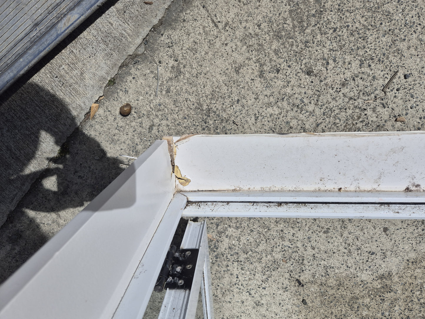 White Double Glazed French Doors with opening windows 2m H x 2.110W #2087