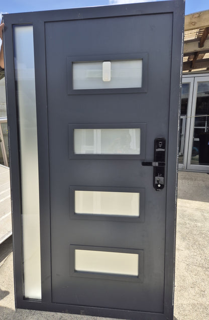 Modern Entrance Door, Double Glazed 2020 H x 1105 W swipe card entry #2225
