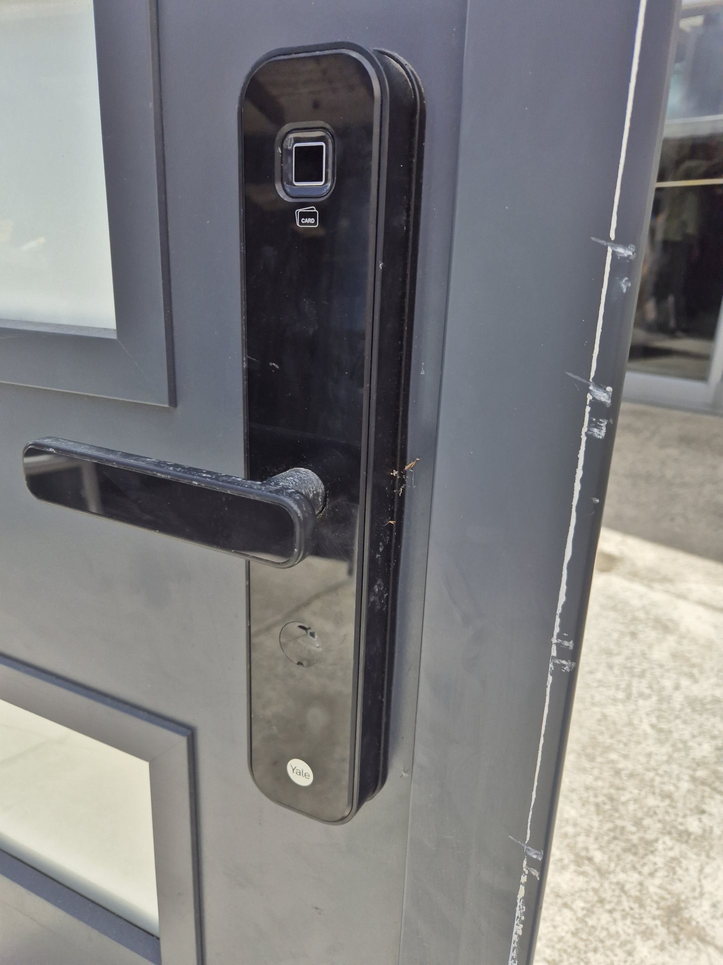 Modern Entrance Door, Double Glazed 2020 H x 1105 W swipe card entry #2225