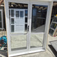 Near New Double Glazed White French doors 2020 H x 1580 W #2222