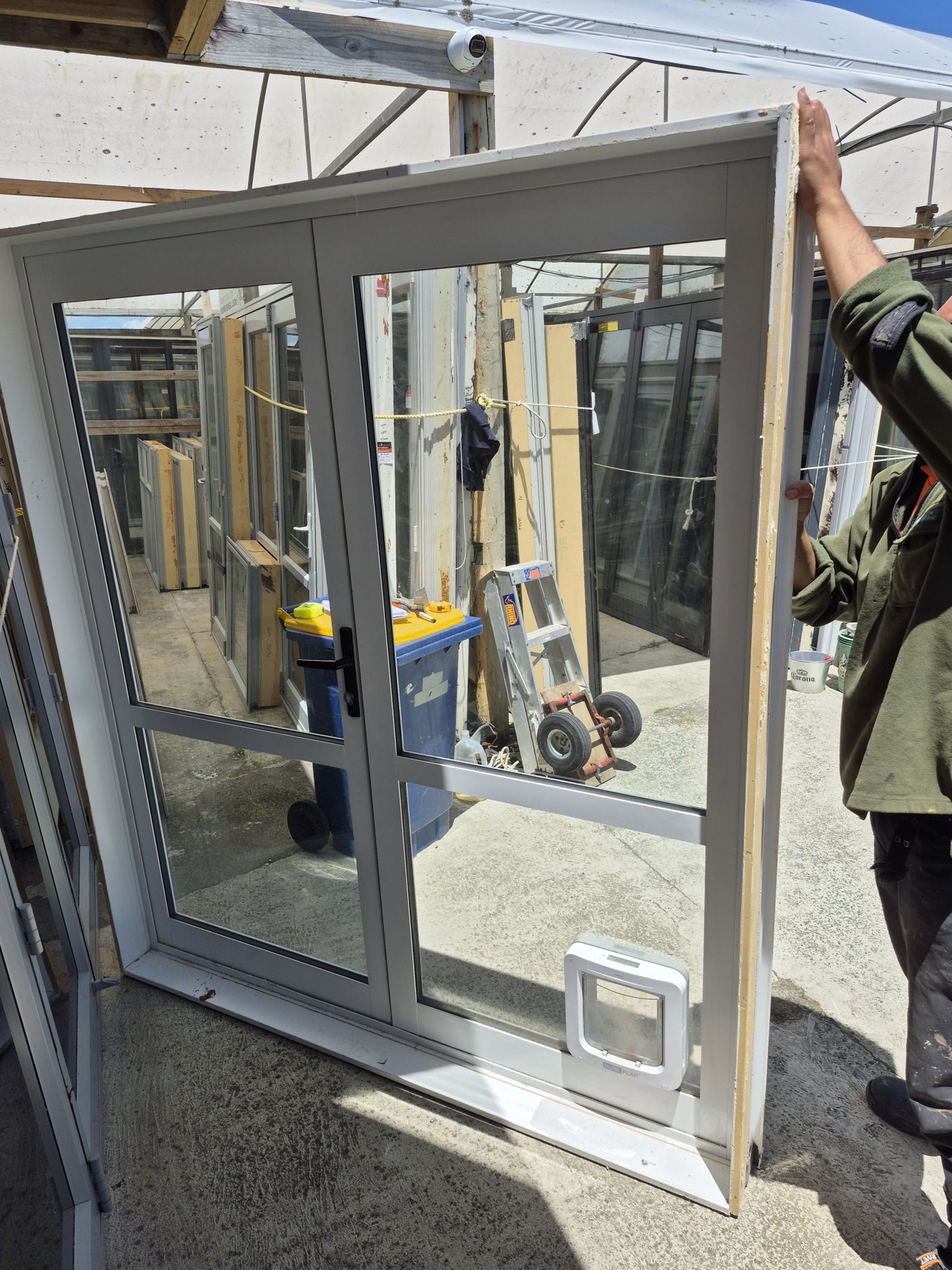 Double Glazed White French doors 2020 H x 1800 W #2223