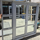 Double Glazed White French doors with opening windows 2 m H x 2040 W #2257