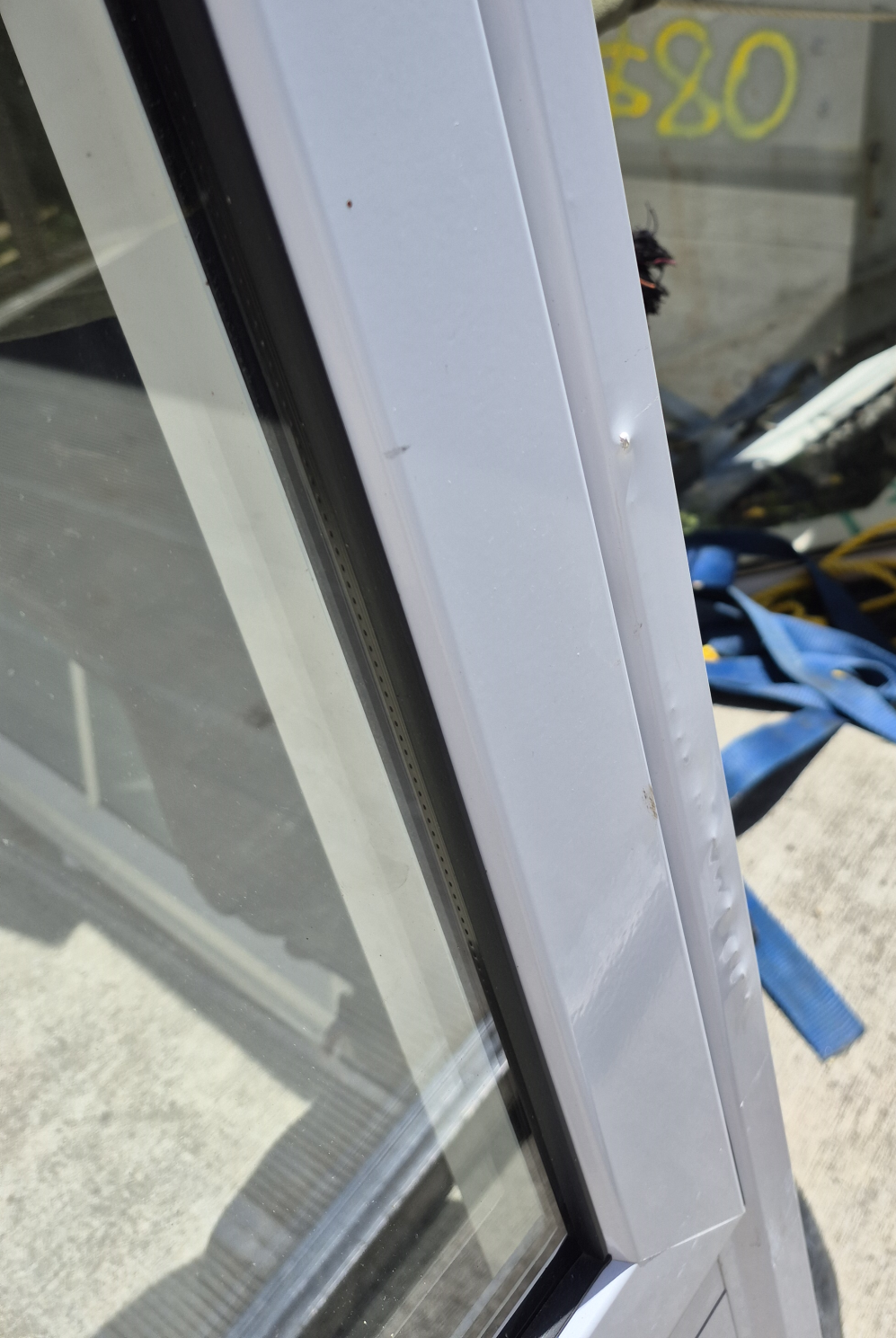 Double Glazed White French doors with opening windows 2 m H x 2040 W #2257