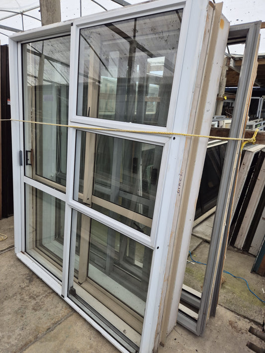 White Ranchslider with opening windows 2m H x 1620 W #2088