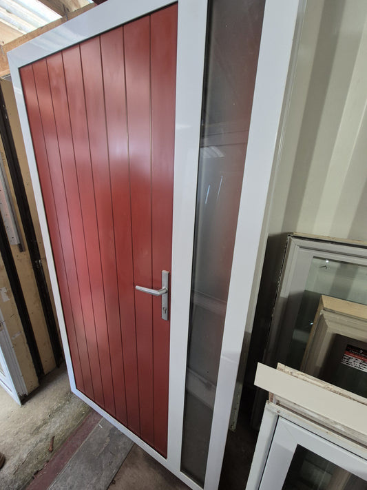 Modern Entrance Door with Double Glazed sidelight #2228