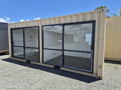 20ft Container With 2 Ranchsliders NOT Watertight