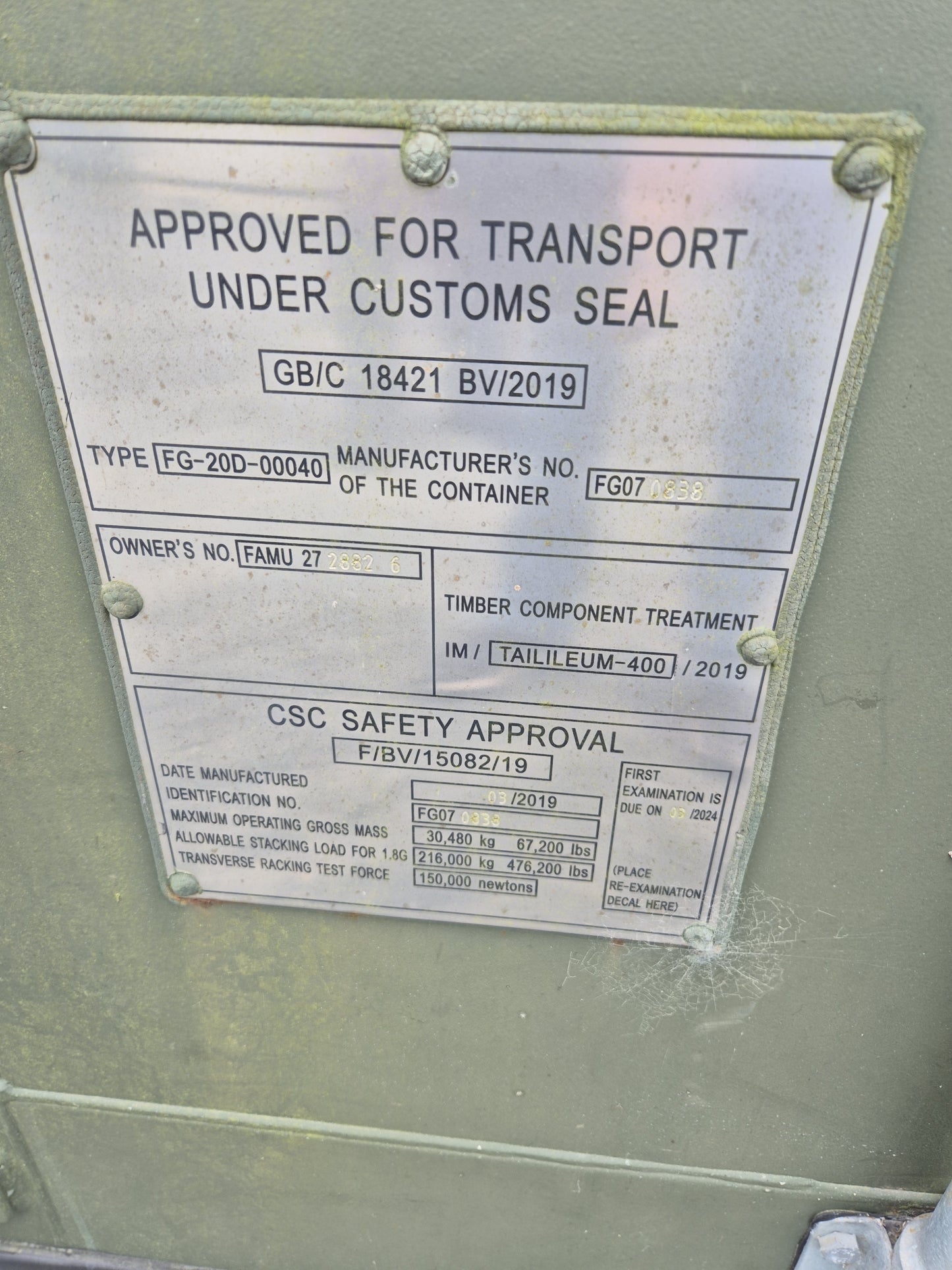 20ft Shipping Container In good DRY condition, lots of vents