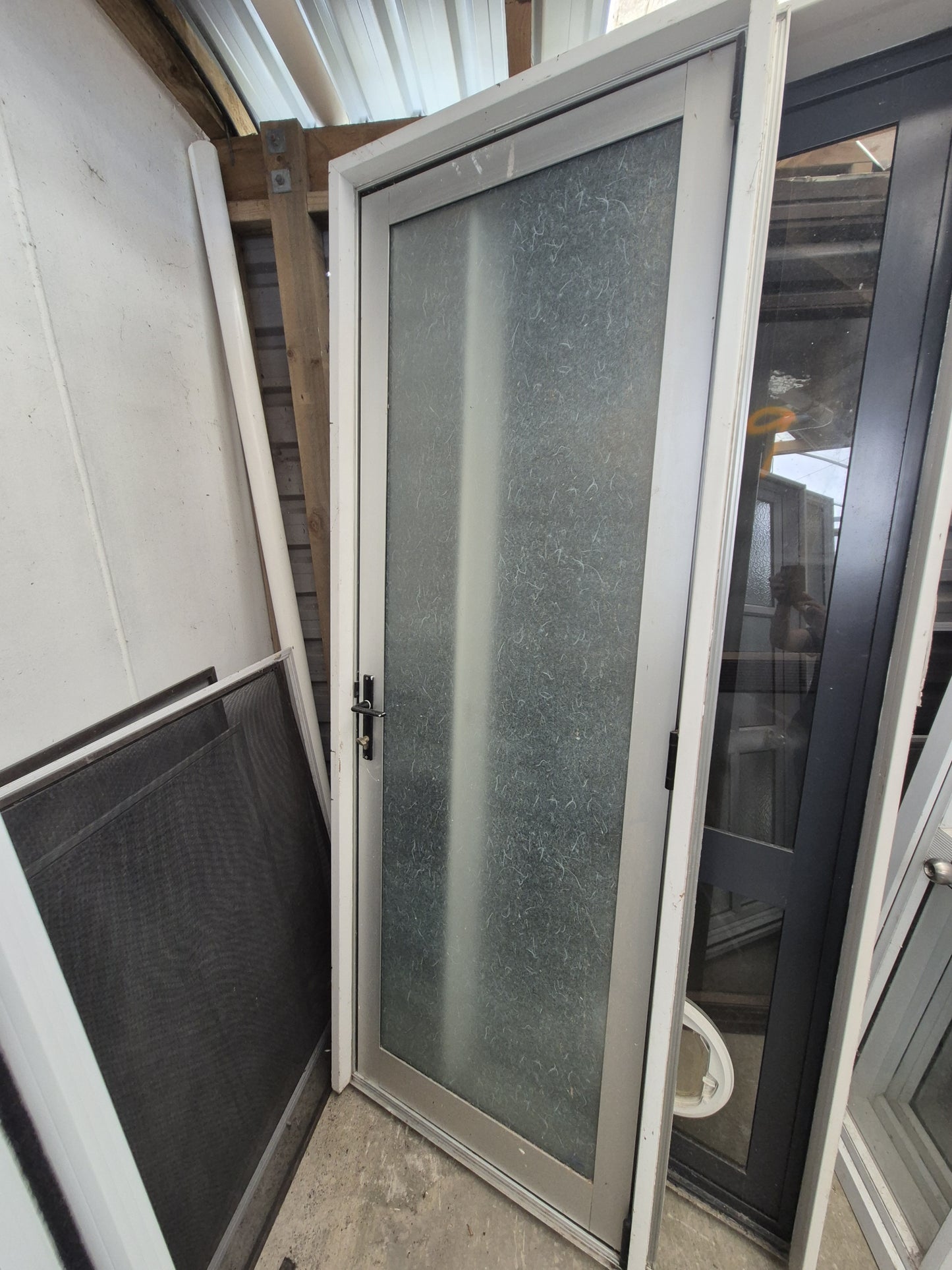 Silver PA Door opens inwards 2210 H x 810 W #2251