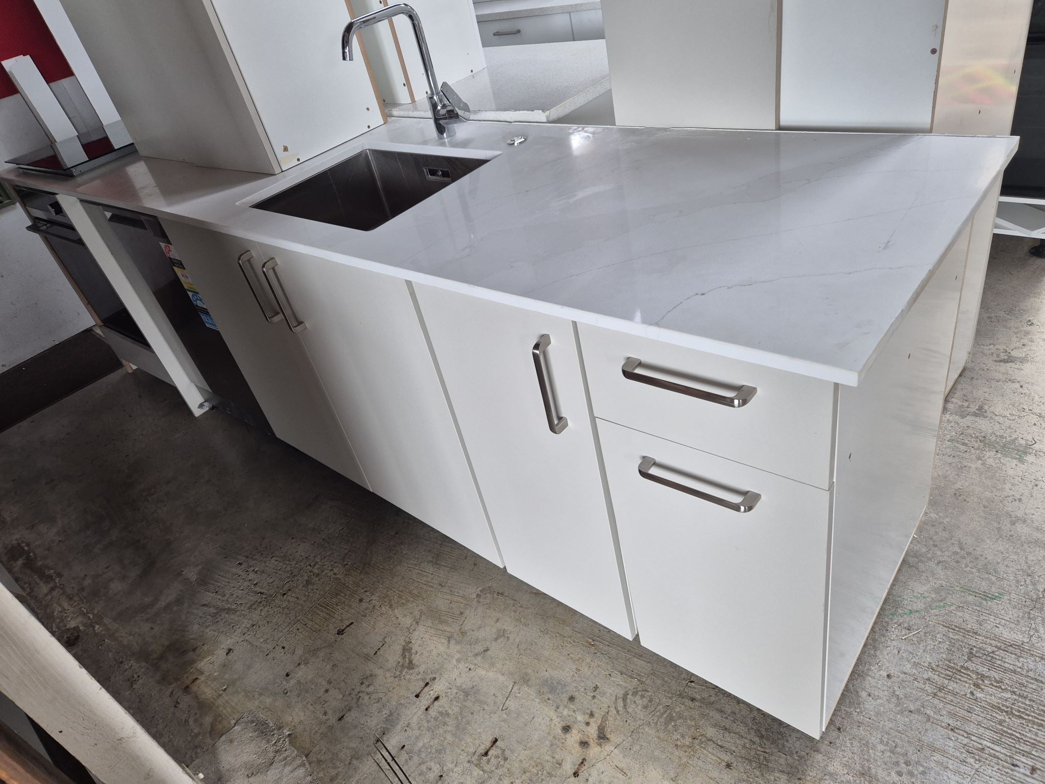 Practically Brand New, Galley Style Kitchen – Back 2 Wood Demolition