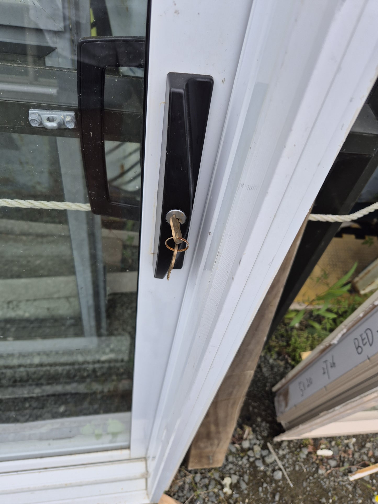 White Stacker Sliding Door 2050 mm H x 3300 W #2254