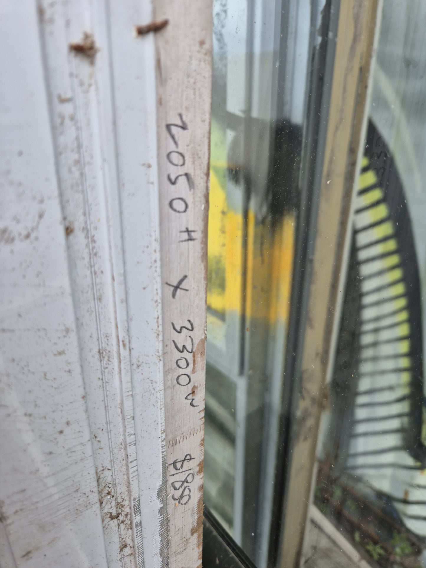 White Stacker Sliding Door 2050 mm H x 3300 W #2254