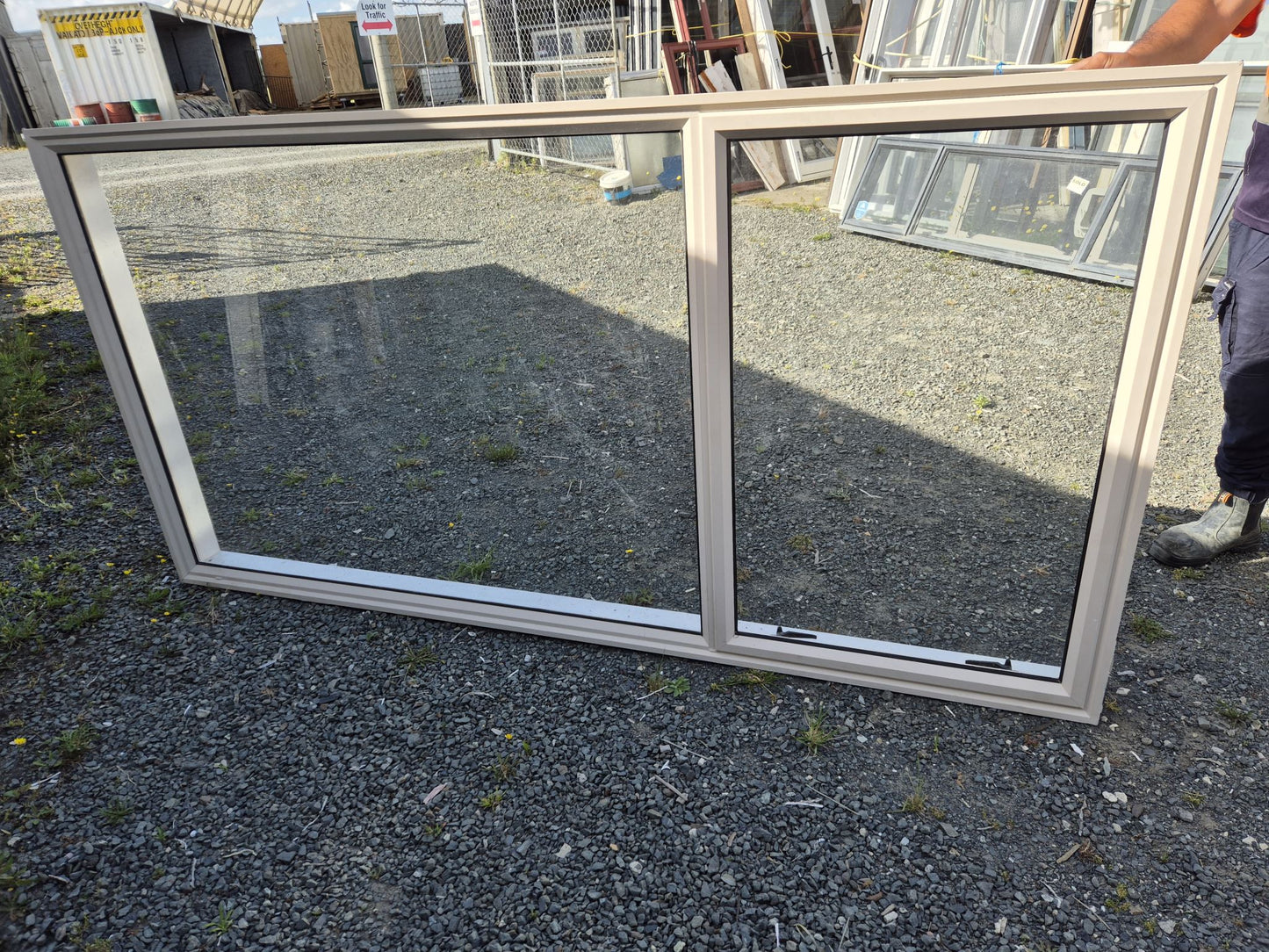 1.2 H x 2.4 W Aluminium Window (4 available & matching Stacker doors) #2258