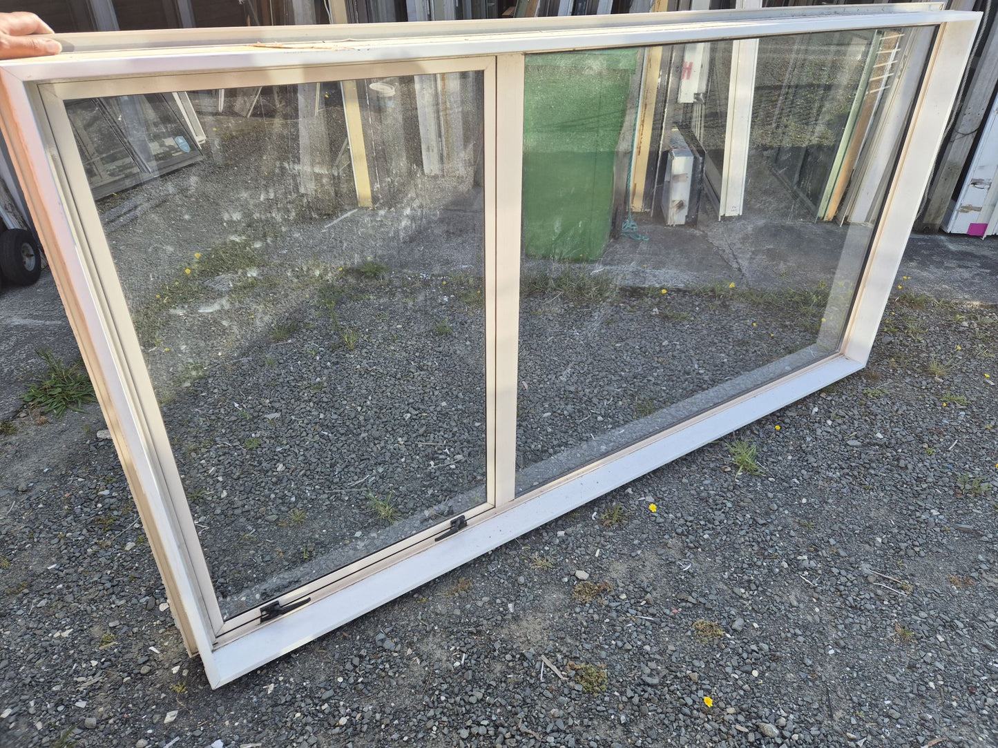 1.2 H x 2.4 W Aluminium Window (4 available & matching Stacker doors) #2258