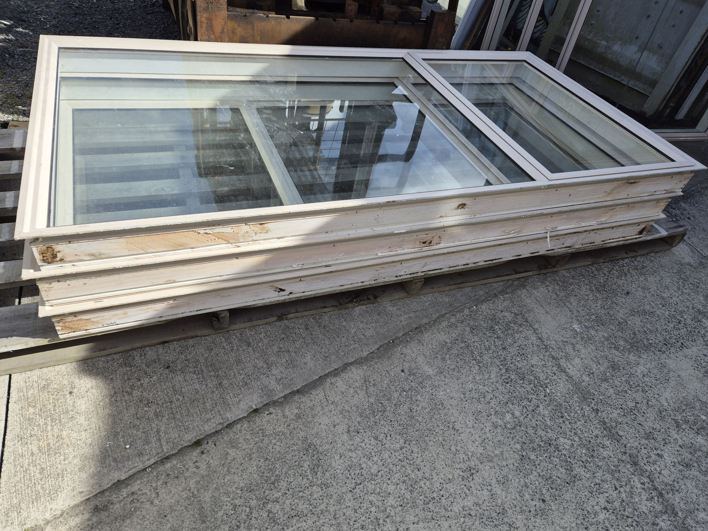 1.2 H x 2.4 W Aluminium Window (4 available & matching Stacker doors) #2258
