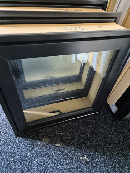NEW BLACK DOUBLE GLAZED WINDOW 600 x 600 #2260