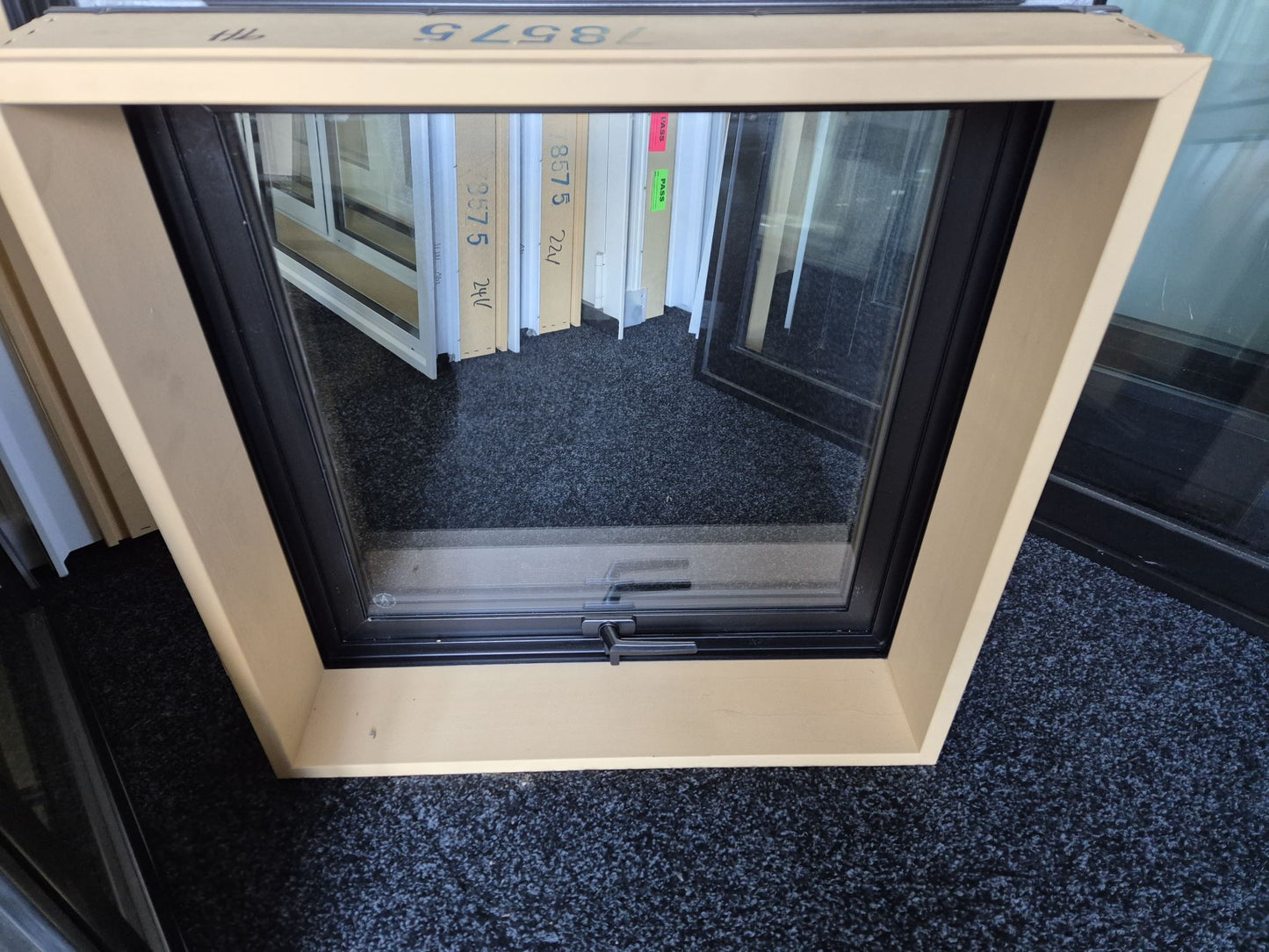NEW BLACK DOUBLE GLAZED WINDOW 600 x 600 #2260