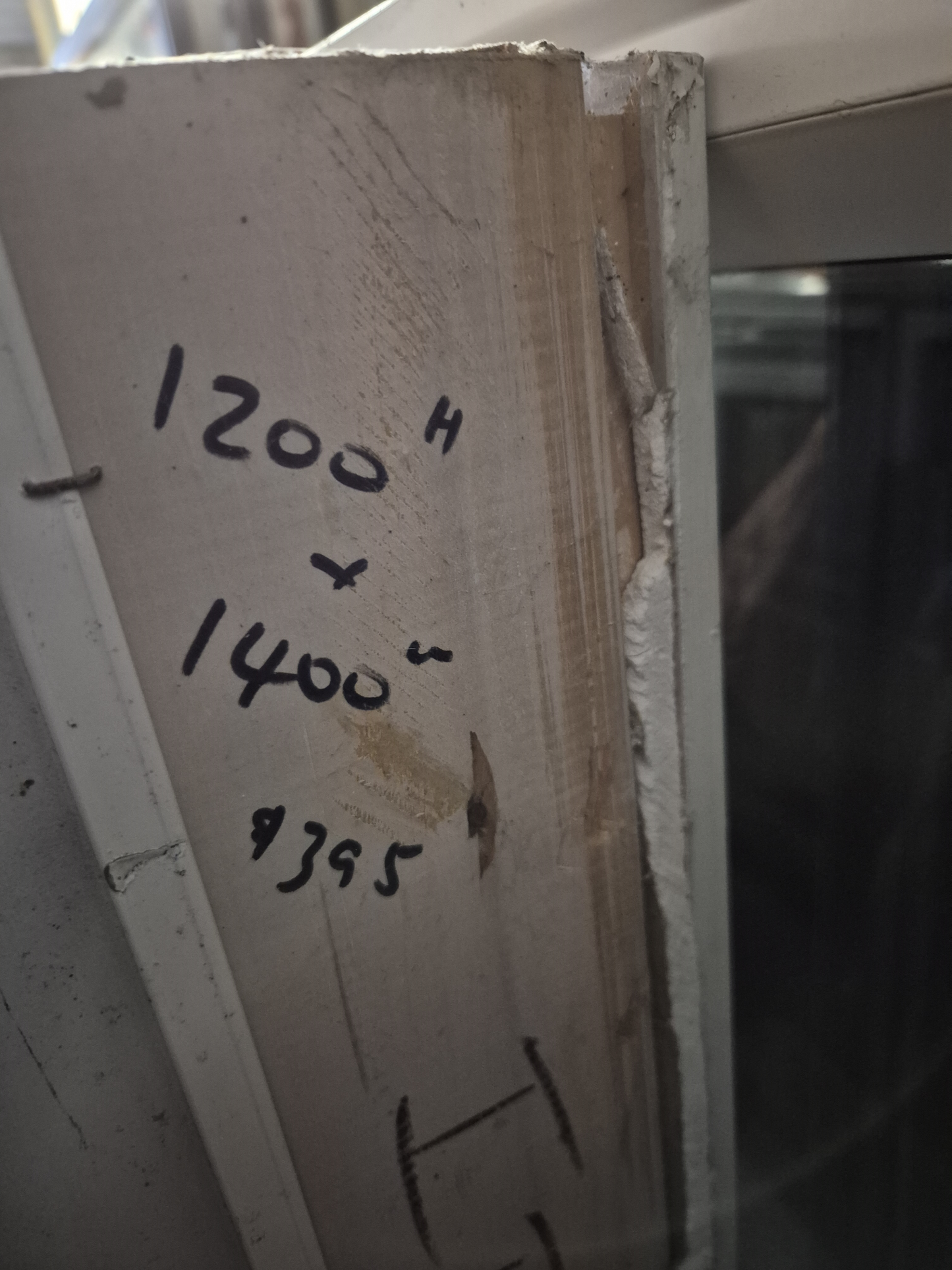 2 x White Aluminium windows 1.2 H x 1.4 W #2263