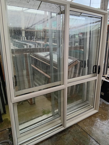 Cream Ranchslider with opening window 2060 H x 1835 W #2269 see matching RS's