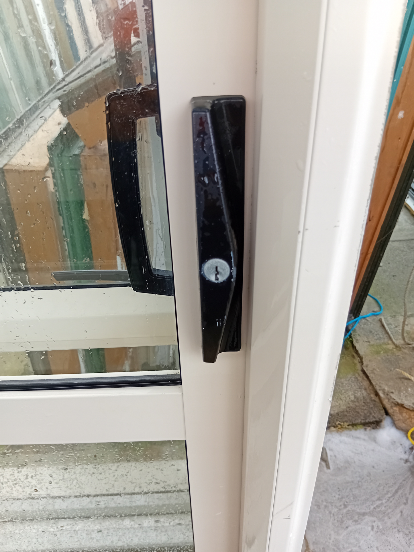Cream Ranchslider with opening window 2060 H x 1835 W #2269 see matching RS's