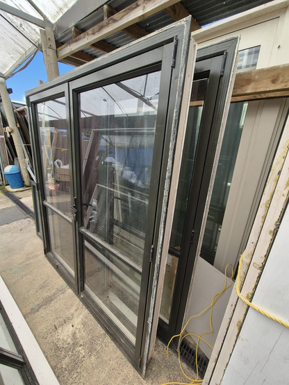 Karaka Green French Doors 2 H x 1.8W  #2272a see matching joinery