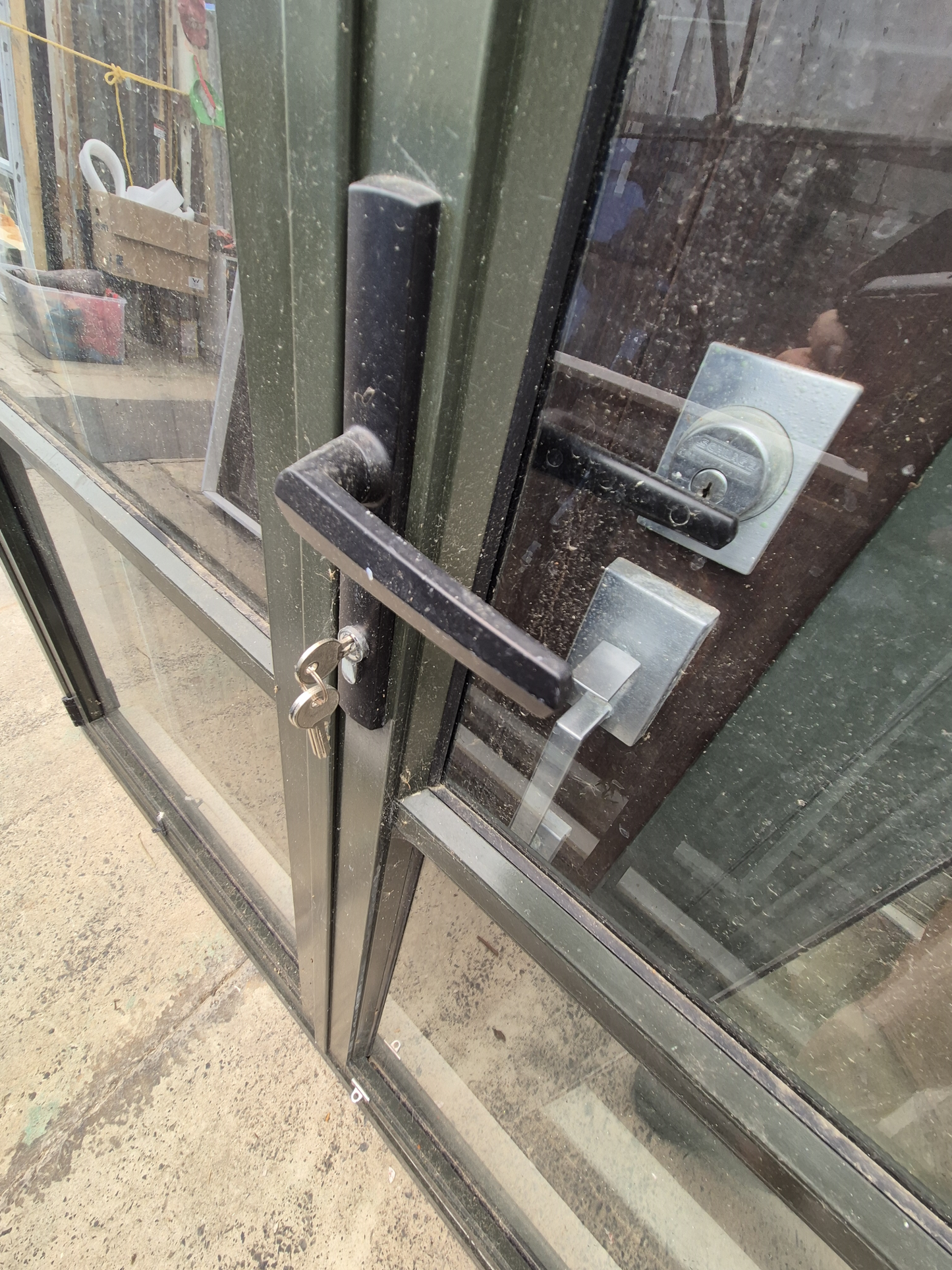 Karaka Green French Doors 2 H x 1.8W  #2272a see matching joinery