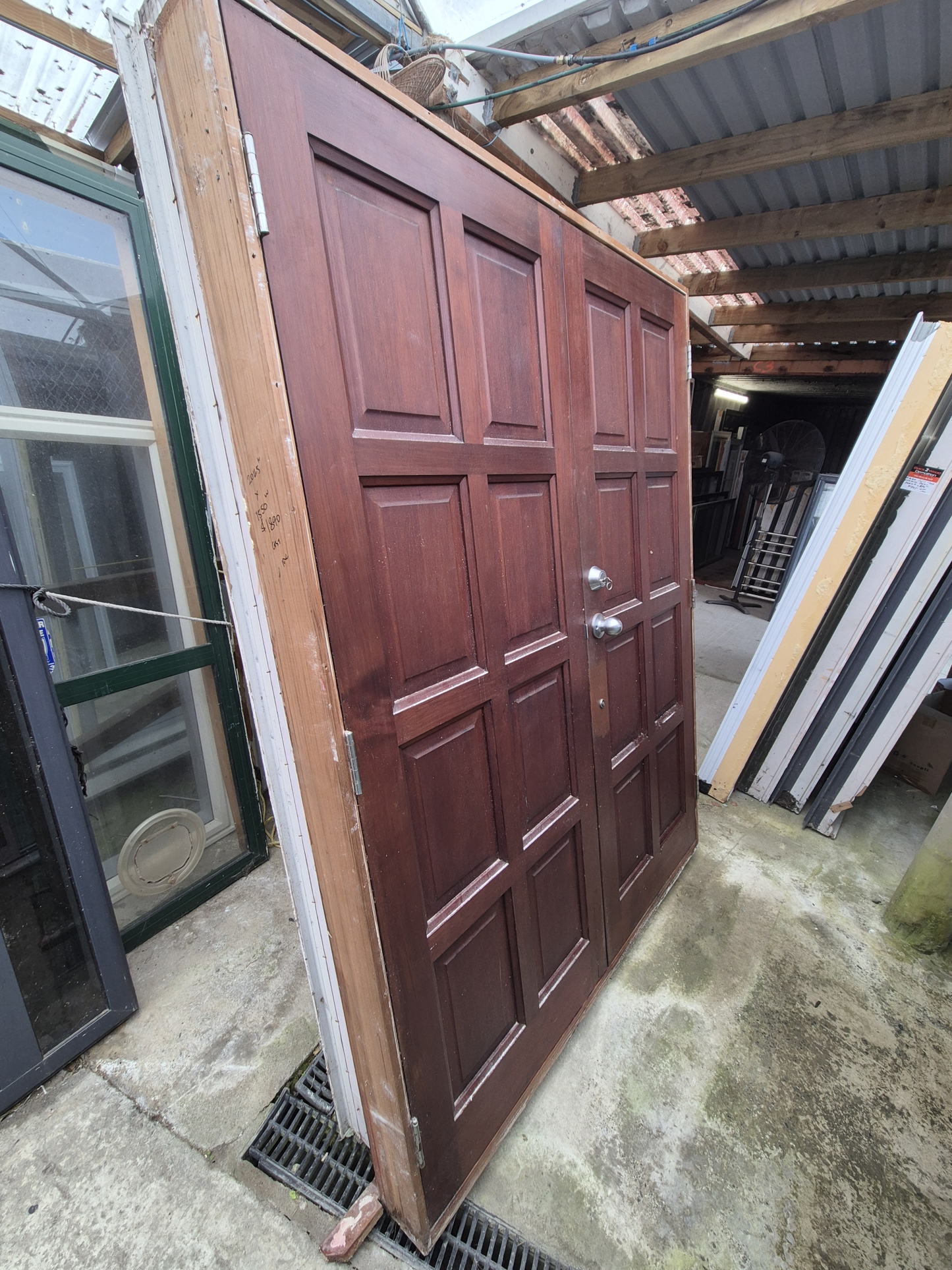 Solid Cedar Entrance Doors 2045 H x 1550 W #2279