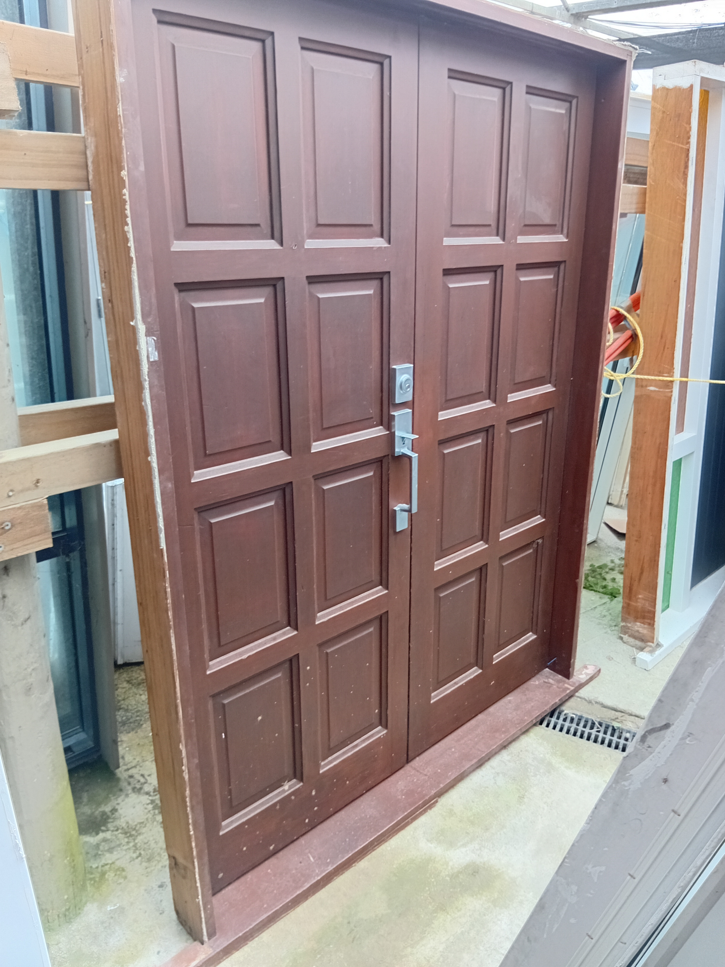 Solid Cedar Entrance Doors 2045 H x 1550 W #2279