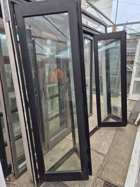 Black Bifolding Door 2m H x 2.41 W #2293