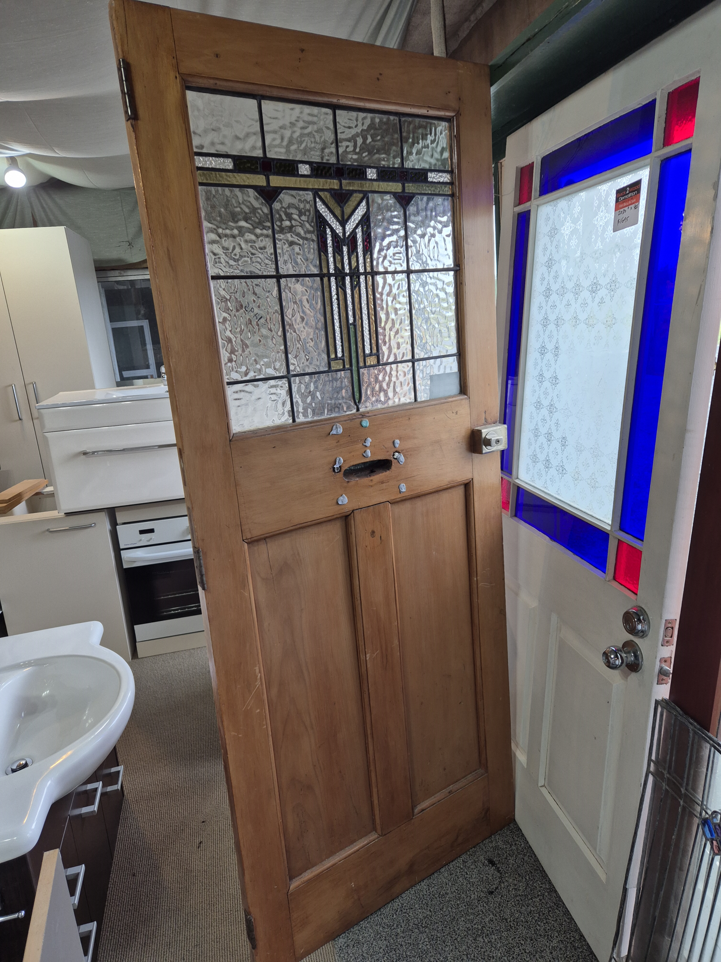 Lovely Villa / Bungalow Leadlight Door 2085 H x 855 W #2288