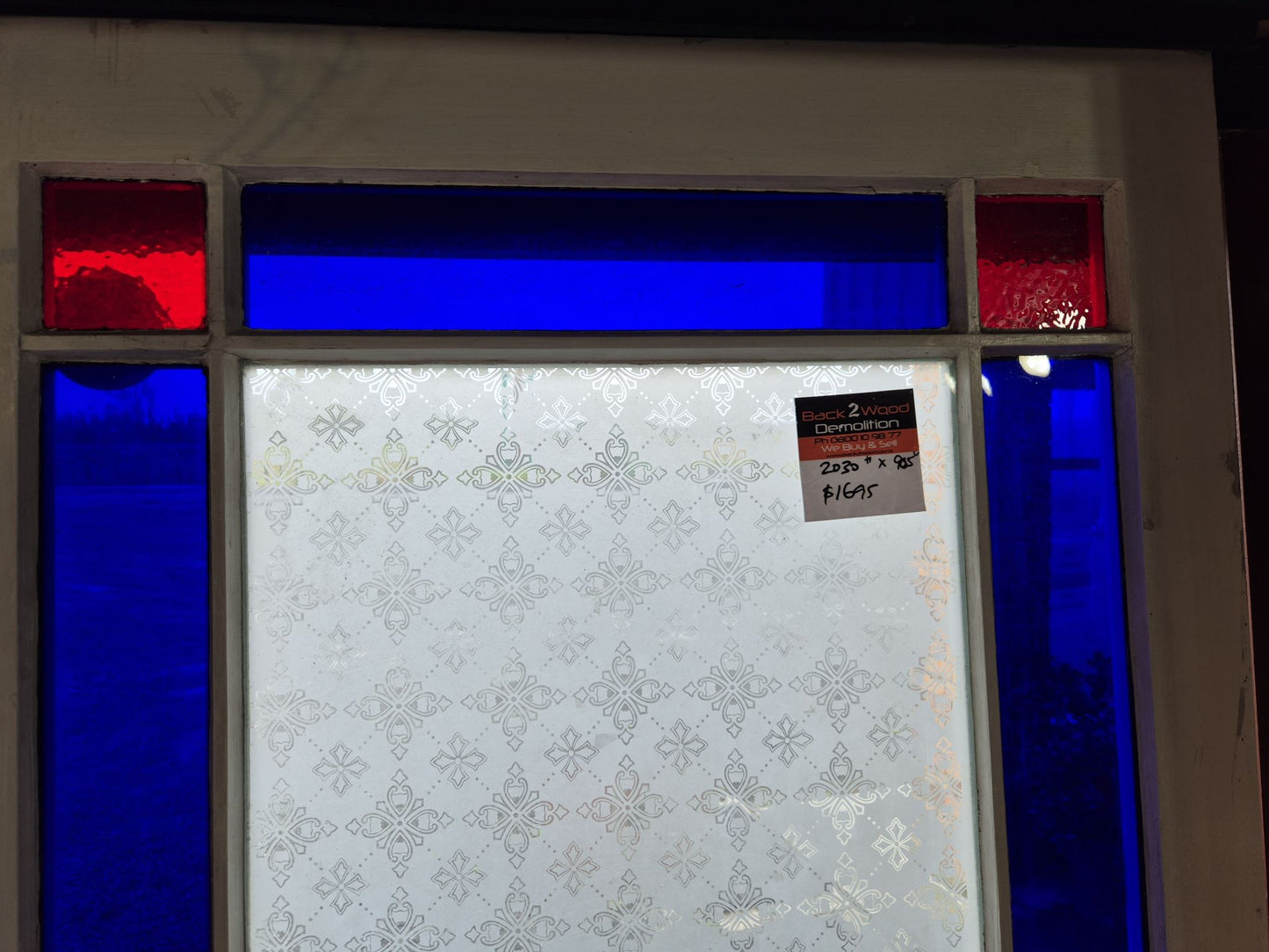 Stained Glass Villa Parlour Door 2030 H x 905 W #2290