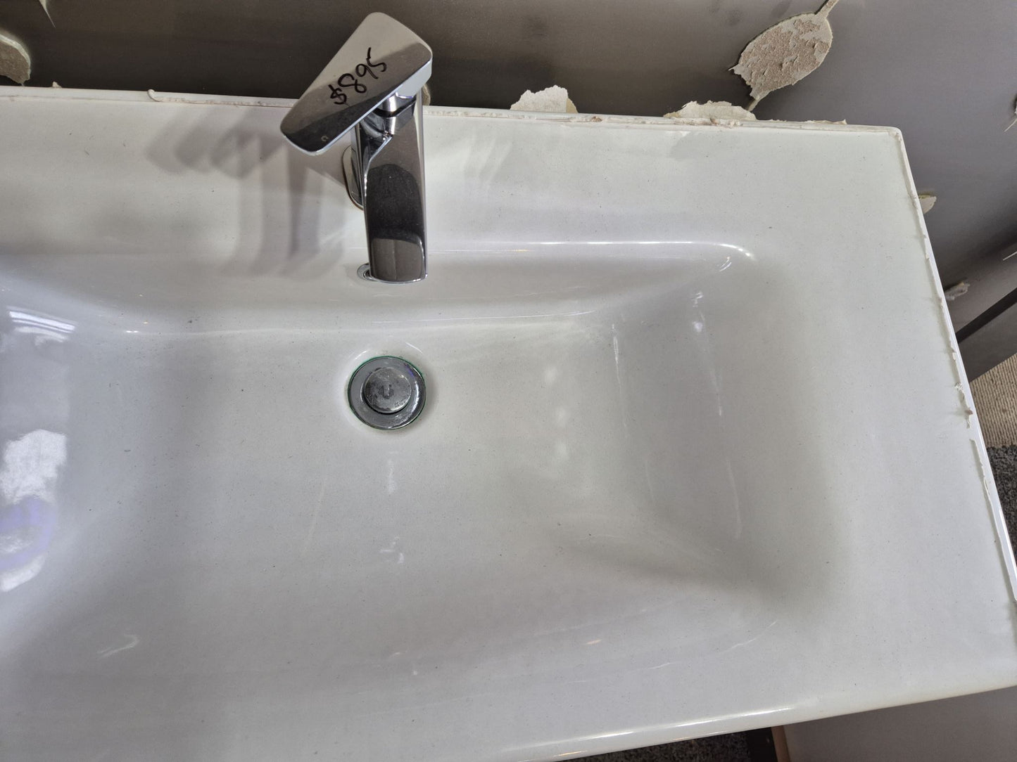 Wall hung vanity with 2 soft close draws & mixer tap 895x450 #2291