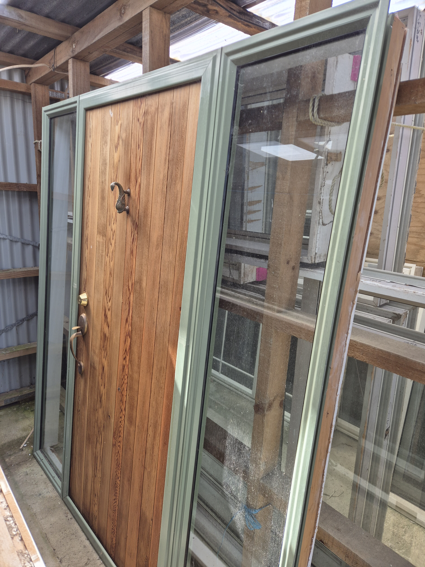 Mist Green Job Lot of Aluminium Joinery, priced individually