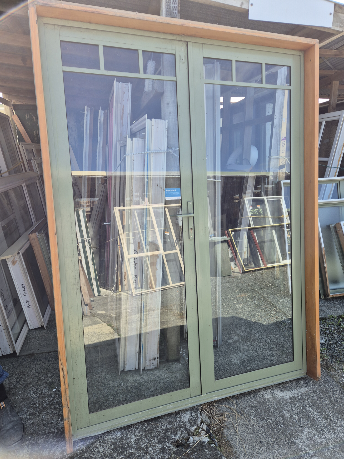 Mist Green Job Lot of Aluminium Joinery, priced individually