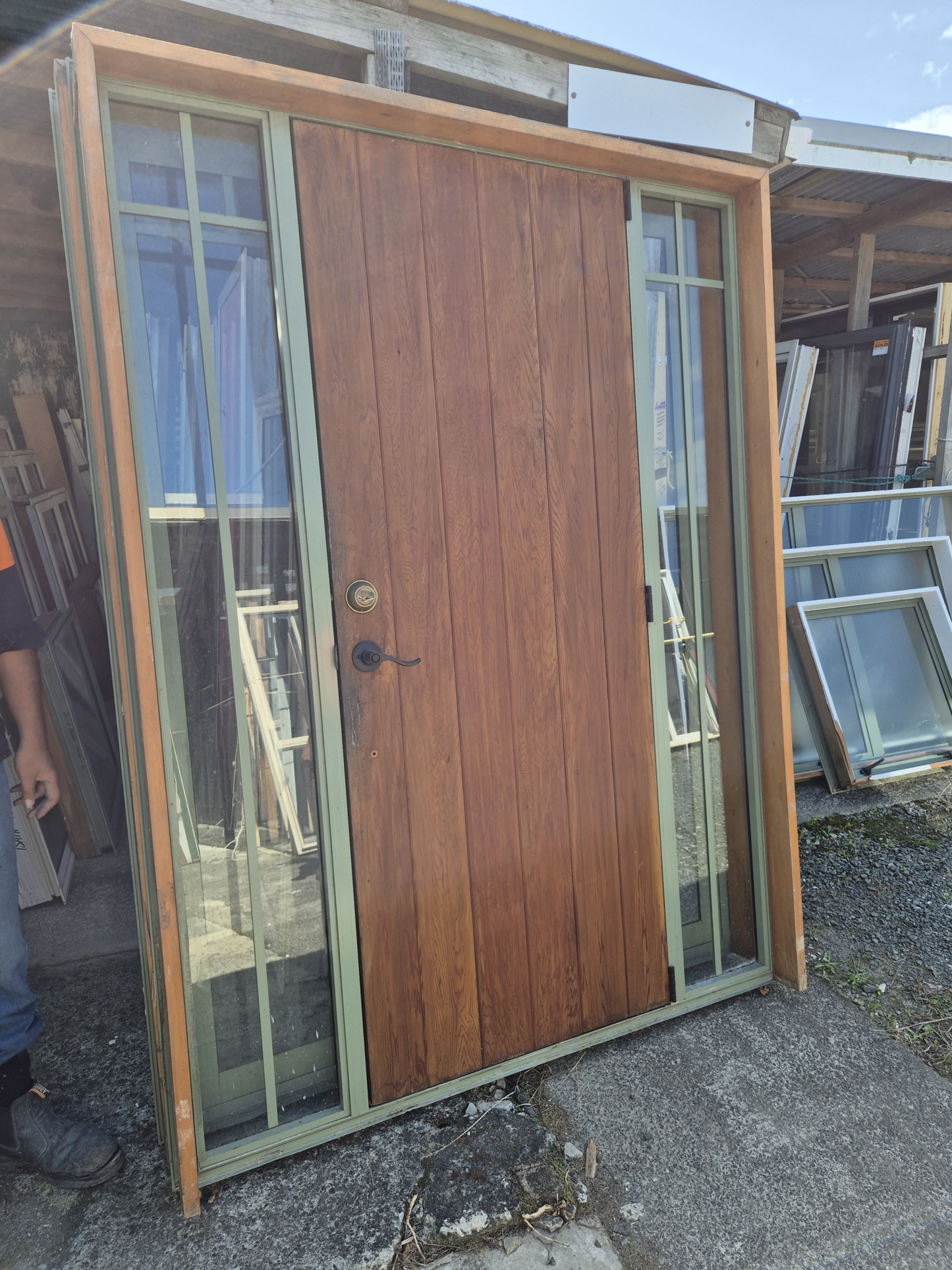 Mist Green Job Lot of Aluminium Joinery, priced individually